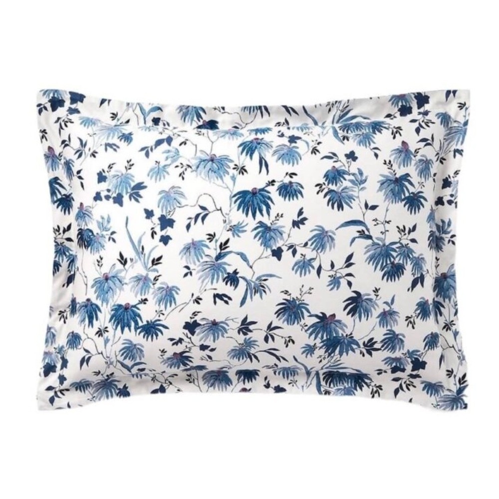 Ralph Lauren Adelaide Floral Blue Standard Sham‎ Pillow Cover 20x28 New QTY 2